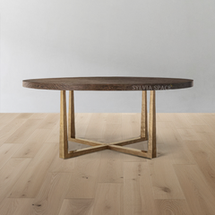 T-Brace Round Dining Table