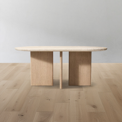 Vivian Cross-Base Rectangular Dining Table