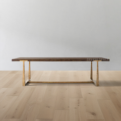 T-Brace Rectangular Extension Dining Table