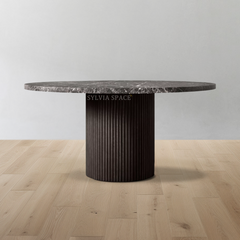 Byron Emperador Round Dining Table