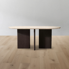 Vivian Cross-Base Rectangular Dining Table