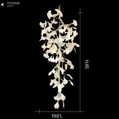 Ceramic Ginkgo Luxury Vertical Bloomfall Chandelier 59" 78" 105" 118" 137" 153"H#size_59"