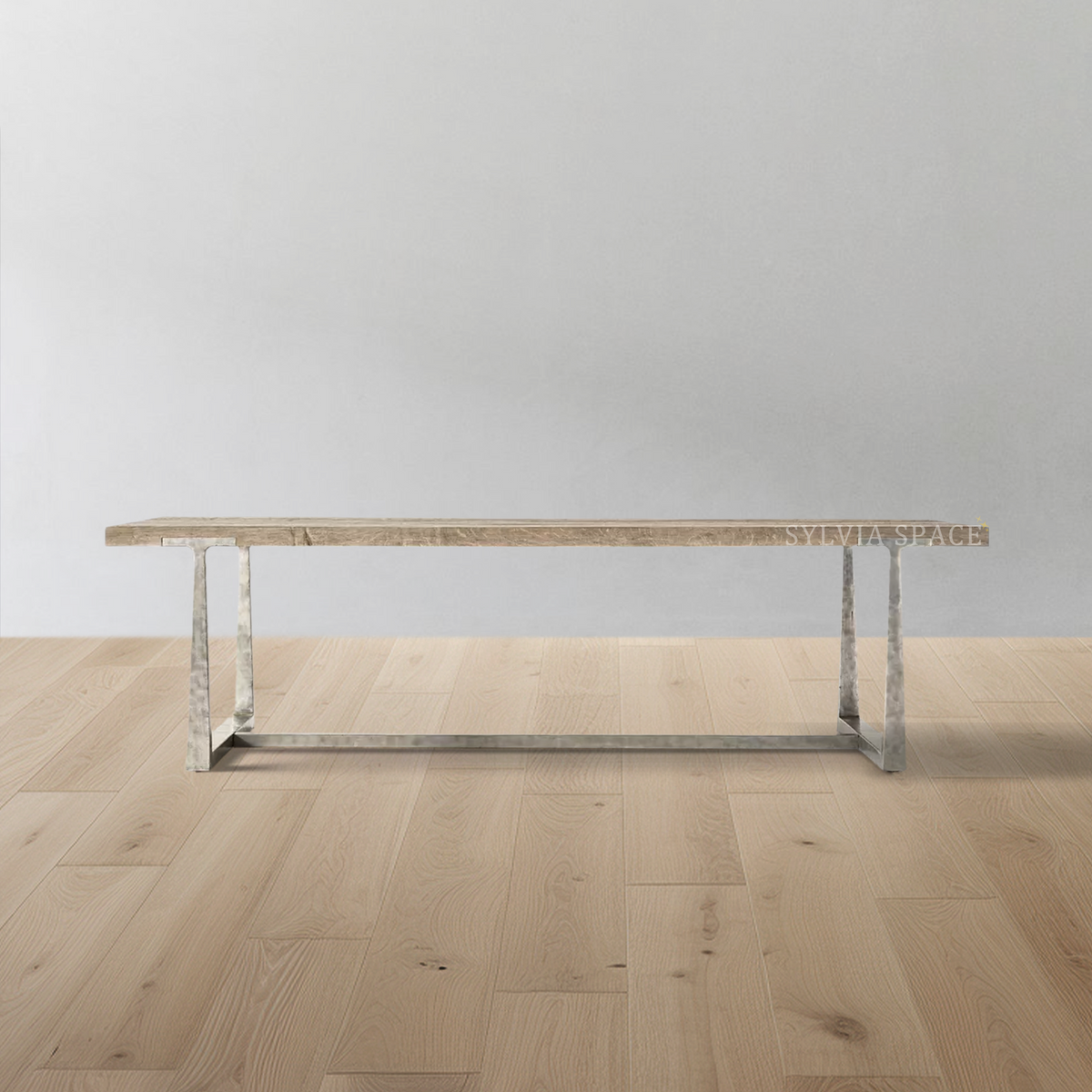 T-Brace Rectangular Extension Dining Table