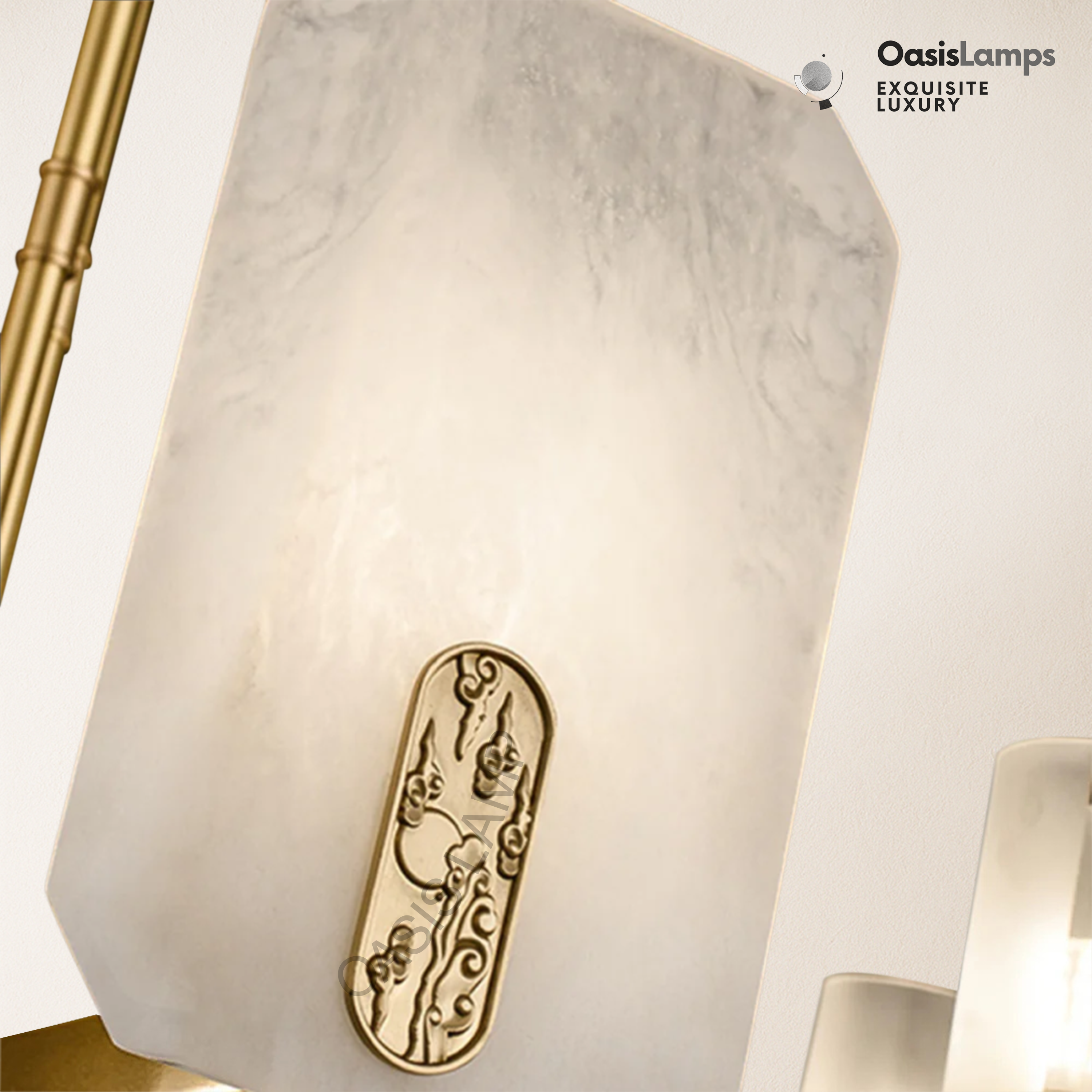 Janina Alabaster Flake Round chandelier