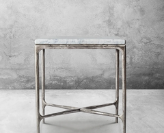 Thaddeus Marble Square Side Table  Customize 10"