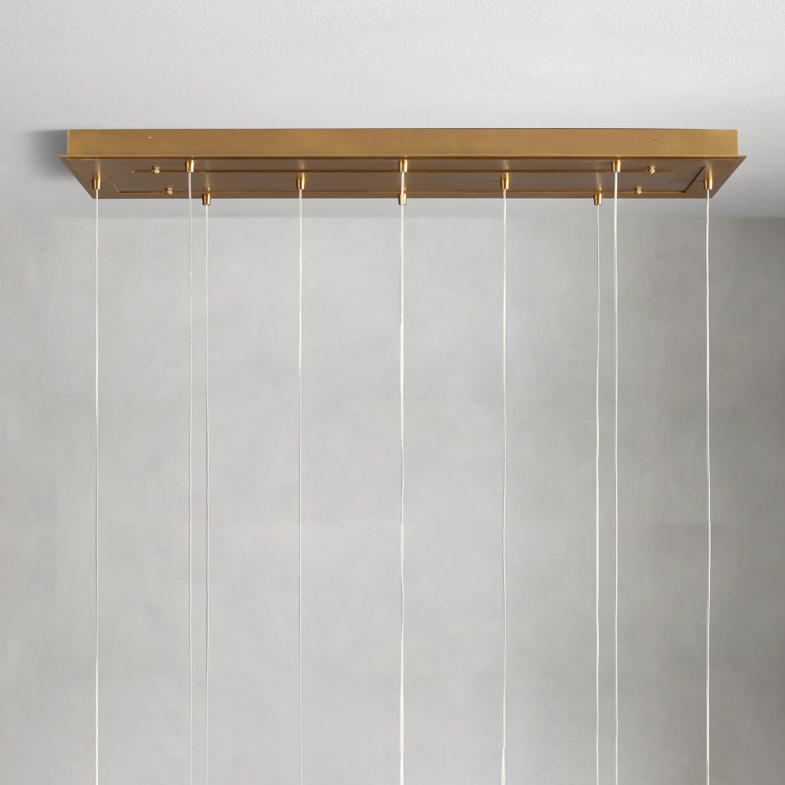 Casen Ablown Crackle Glass Globe Linear Chandelier 55" 65"D