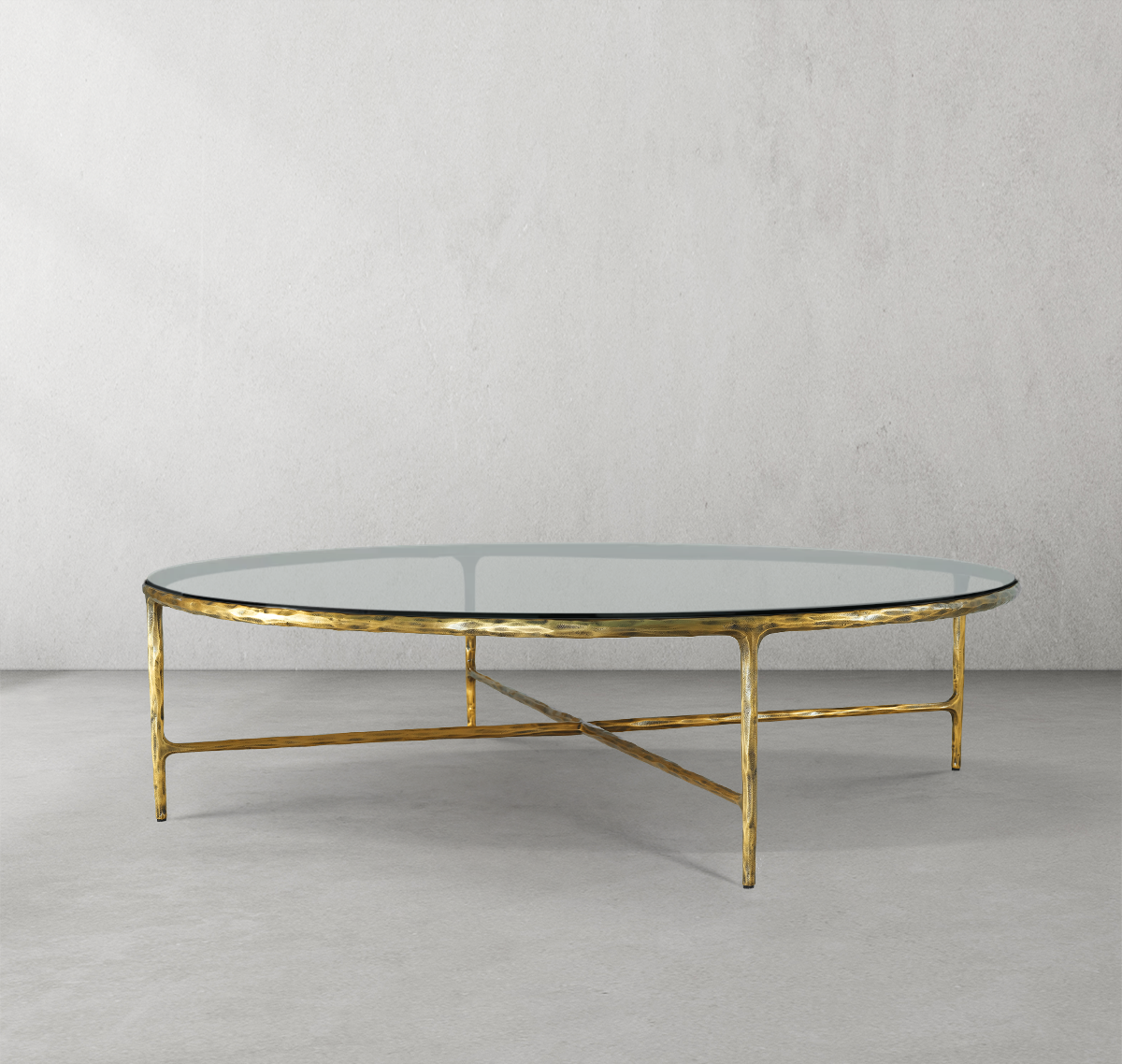 Thaddeus Glass Round Coffee Table 36" 55" 48"