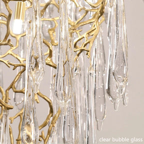 Marais Crystal Droplet Branch Staircase Chandelier